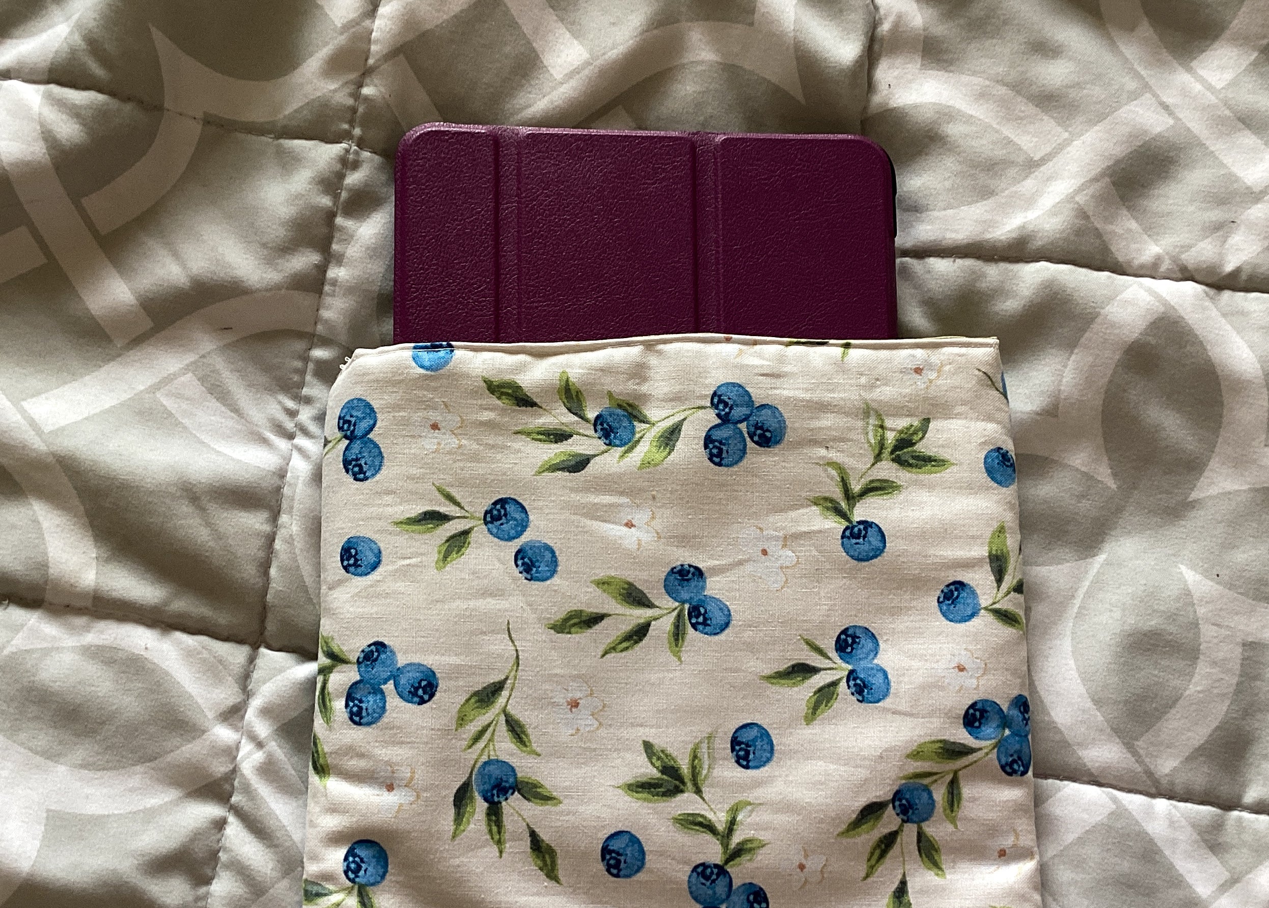 Blueberry Book/E-Reader Sleeve