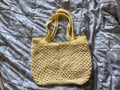 Yellow + White Mini Beach Bag